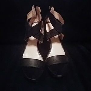 Jessica Simpson Size 9 Wedge Black Heels